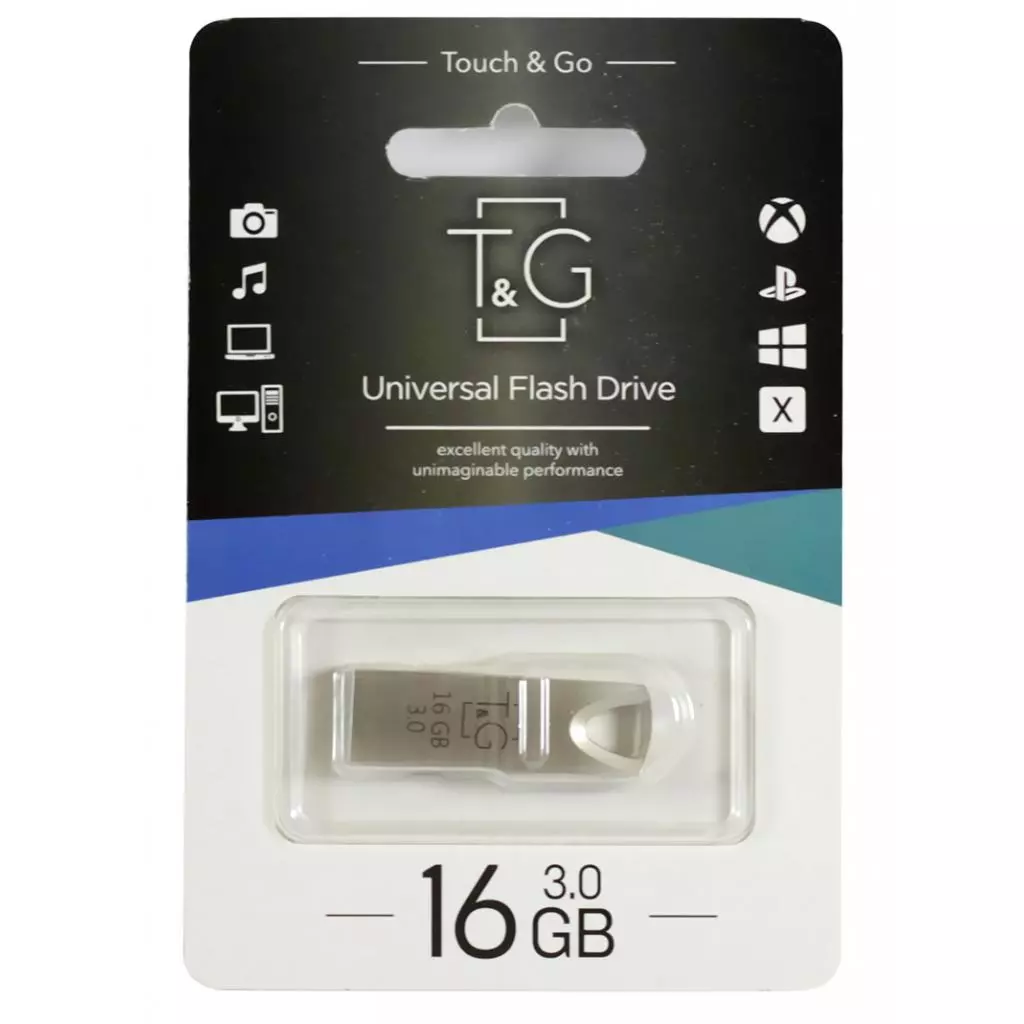 USB флеш накопитель T&G 16GB 117 Metal Series Silver USB 3.0 (TG117SL-16G3)
