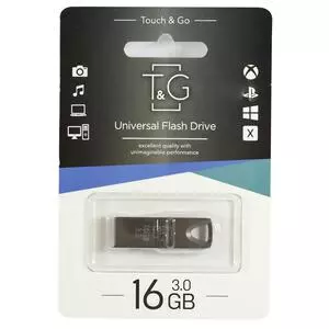 USB флеш накопитель T&G 16GB 117 Metal Series Black USB 3.0 (TG117BK-16G3)