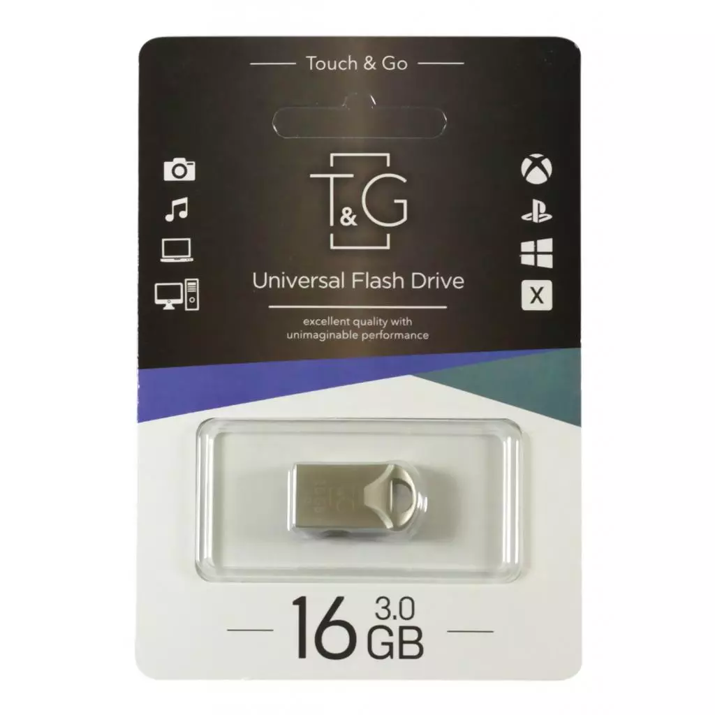 USB флеш накопитель T&G 16GB 106 Metal Series Silver USB 3.0 (TG106-16G3)