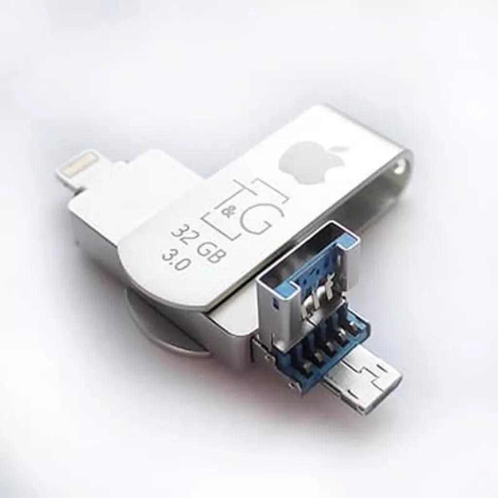USB флеш накопитель T&G 32GB 007 Metal Series USB 3.0/Lightning (TG007IOS-32G3) - 2 USB флеш накопитель T&G 32GB 007 Metal Series USB 3.0/Lightning (TG007IOS-32G3) - 2