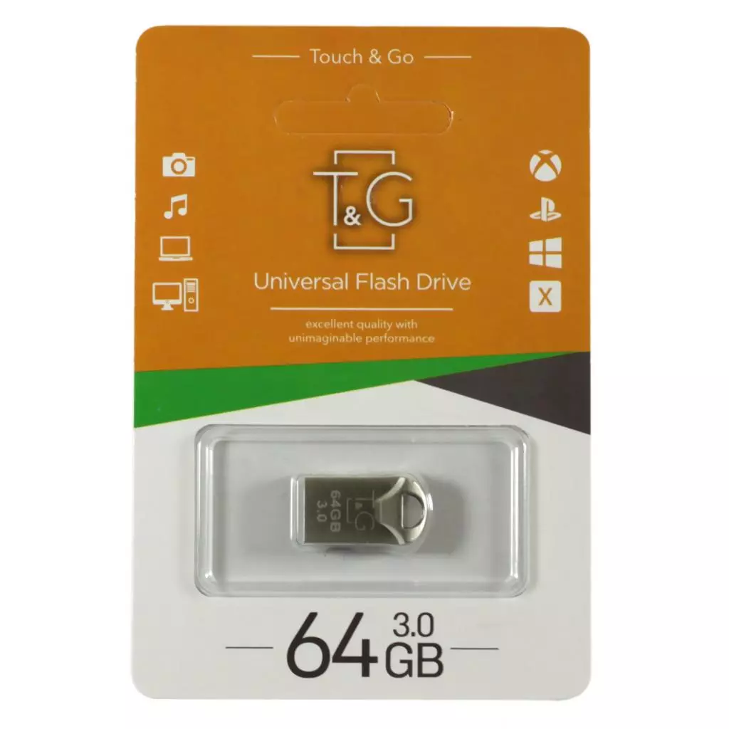 USB флеш накопитель T&G 64GB 106 Metal Series Silver USB 3.0 (TG106-64G3)
