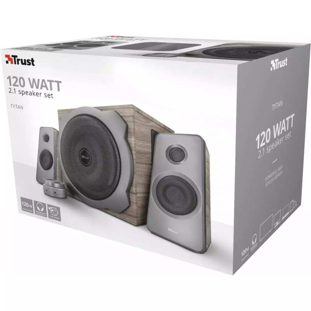 Акустическая система Trust Tytan 2.1 Speaker Set Wood (23290) - 4