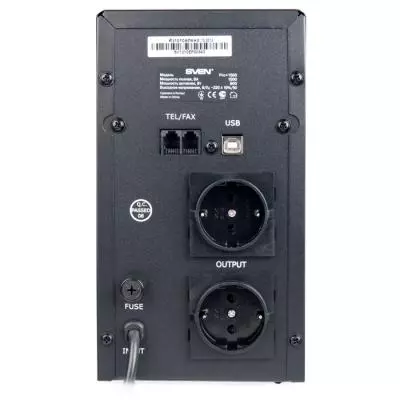 Источник бесперебойного питания Sven Pro+ 1500 LCD USB (00370014) - 2