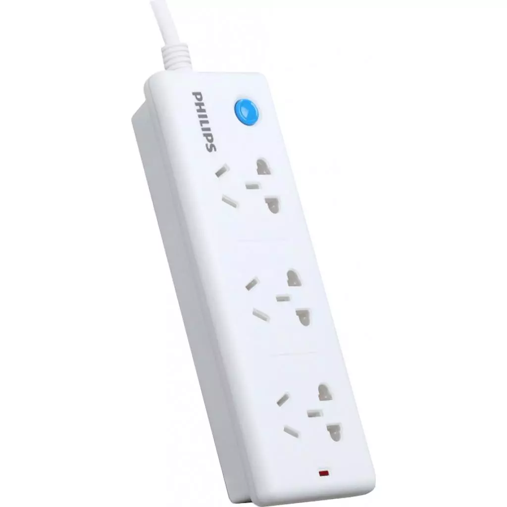 Сетевой удлинитель Philips 3 розетки, White (Philips White) - 1