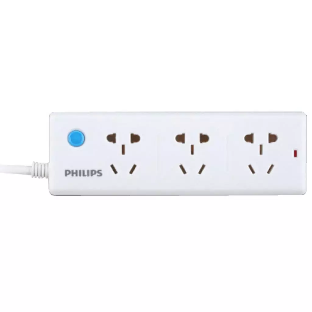 Сетевой удлинитель Philips 3 розетки, White (Philips White)