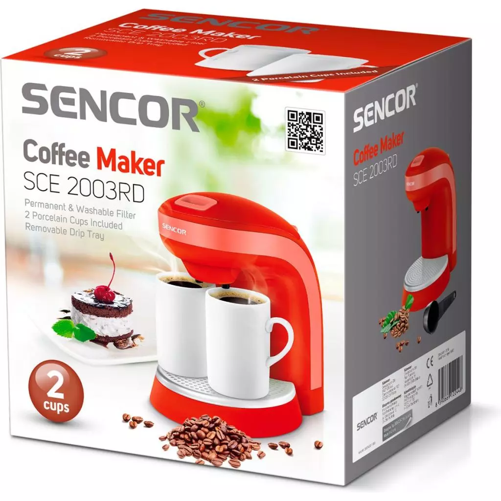 Кофеварка Sencor SCE 2003 RD (SCE2003RD) - 2