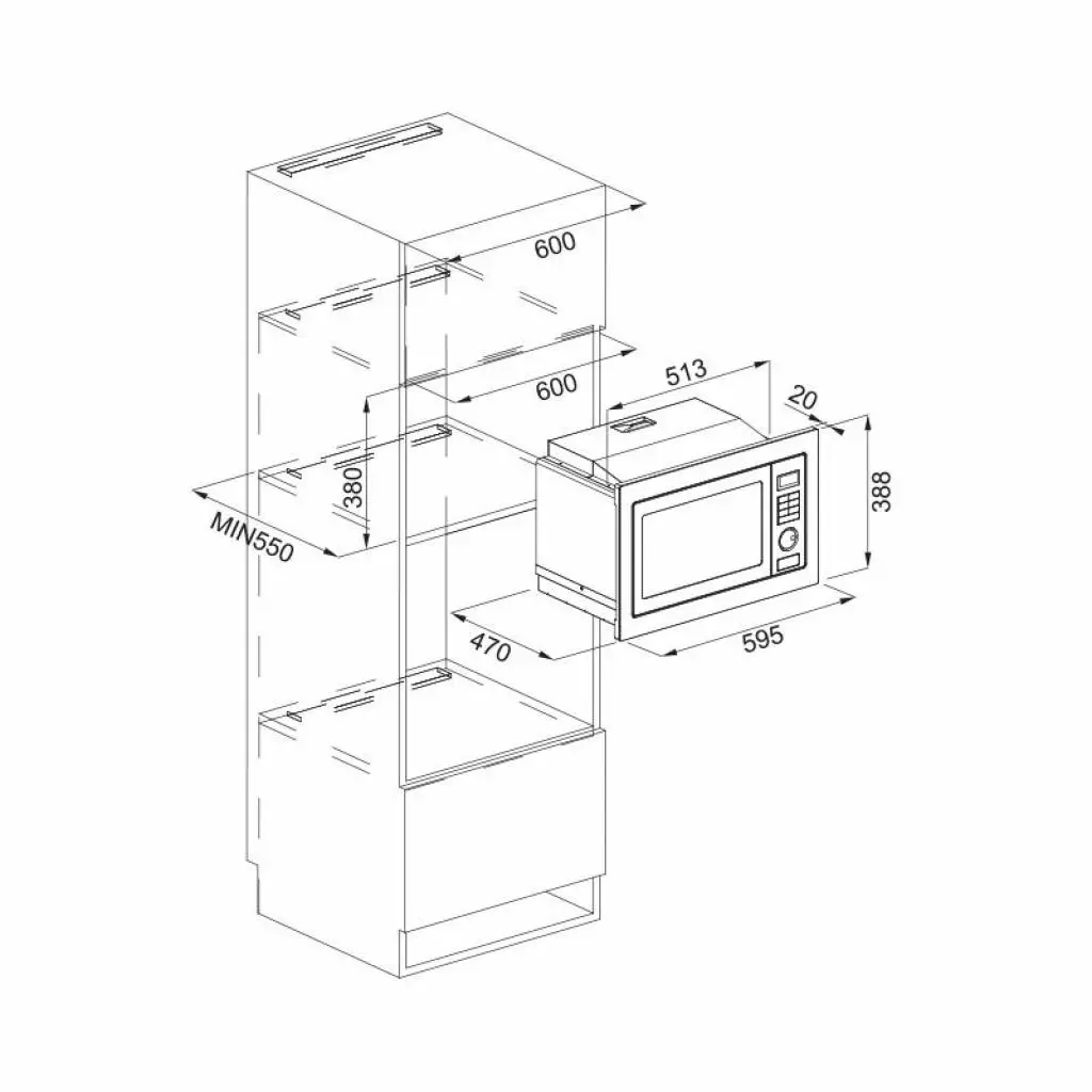Микроволновая печь Franke Smart FMW 250 CR2 G BK (131.0391.304) - 1