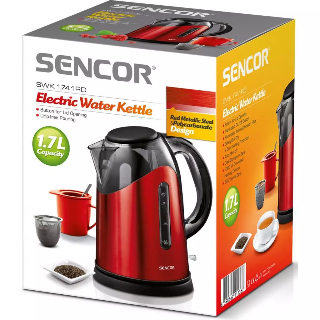 Электрочайник Sencor SWK 1741 RD (SWK1741RD) - 1