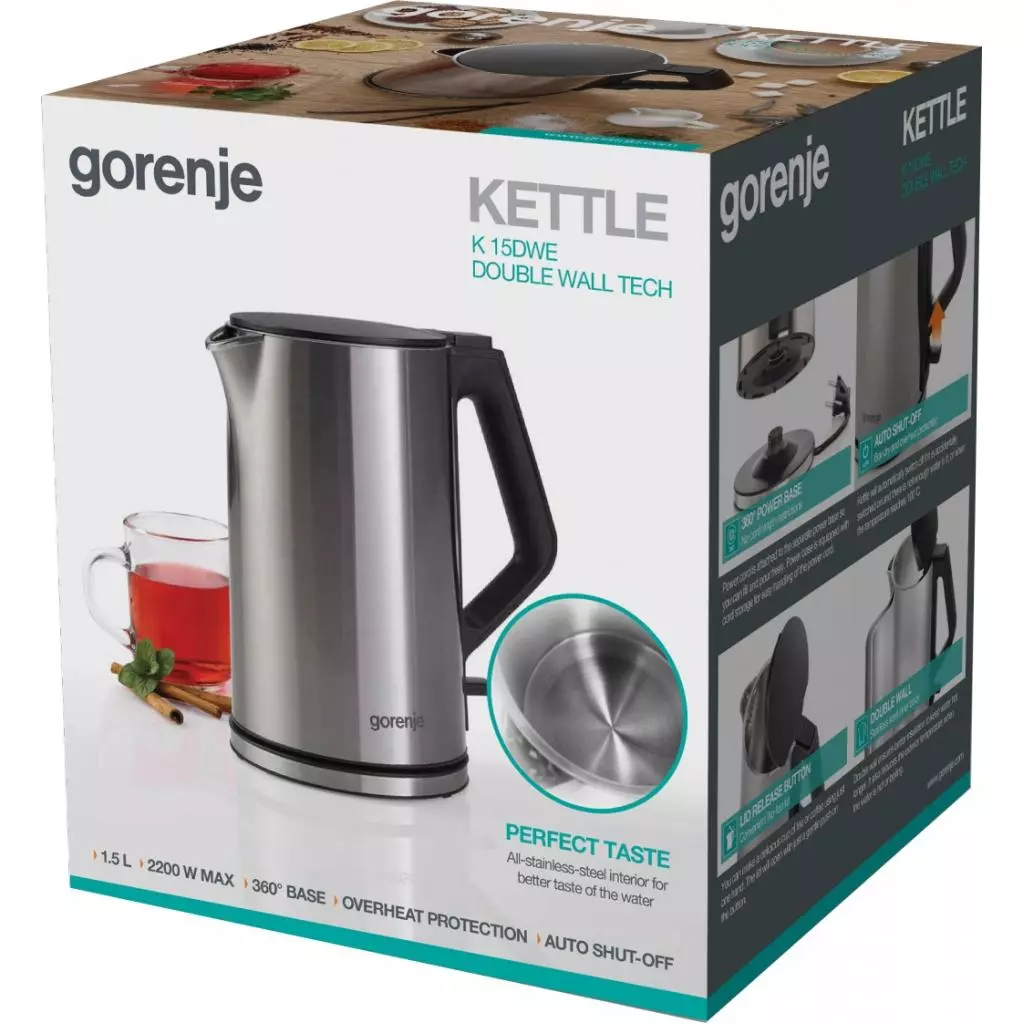 Электрочайник Gorenje K 15 DWE (K15DWE) - 4