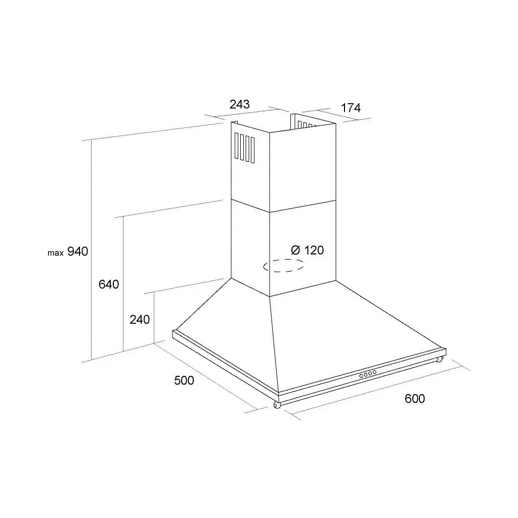 Вытяжка кухонная Borgio BHK 60 Rustico black (РН006776) - 2 Вытяжка кухонная Borgio BHK 60 Rustico black (РН006776) - 2