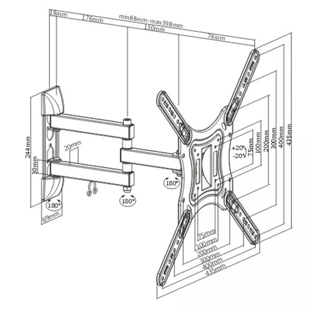 Кронштейн Brateck LPA51-443 - 1 Кронштейн Brateck LPA51-443 - 1