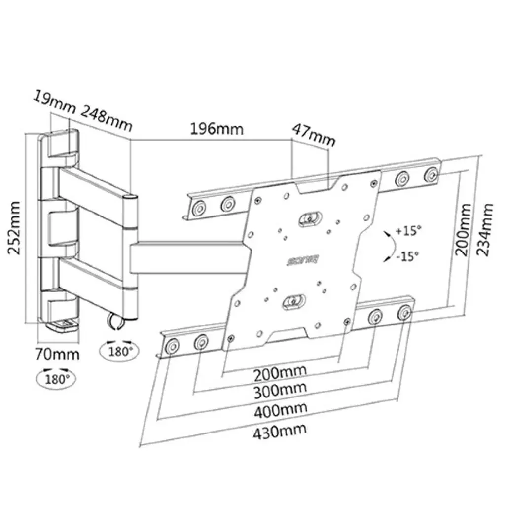 Кронштейн Brateck LDA07-243 - 2 Кронштейн Brateck LDA07-243 - 2