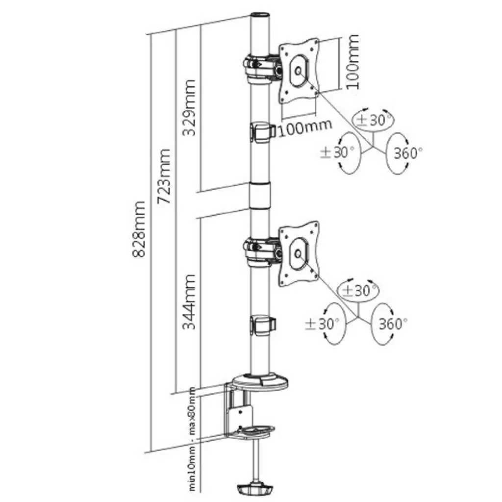 Кронштейн Brateck LDT06-C02V - 3 Кронштейн Brateck LDT06-C02V - 3