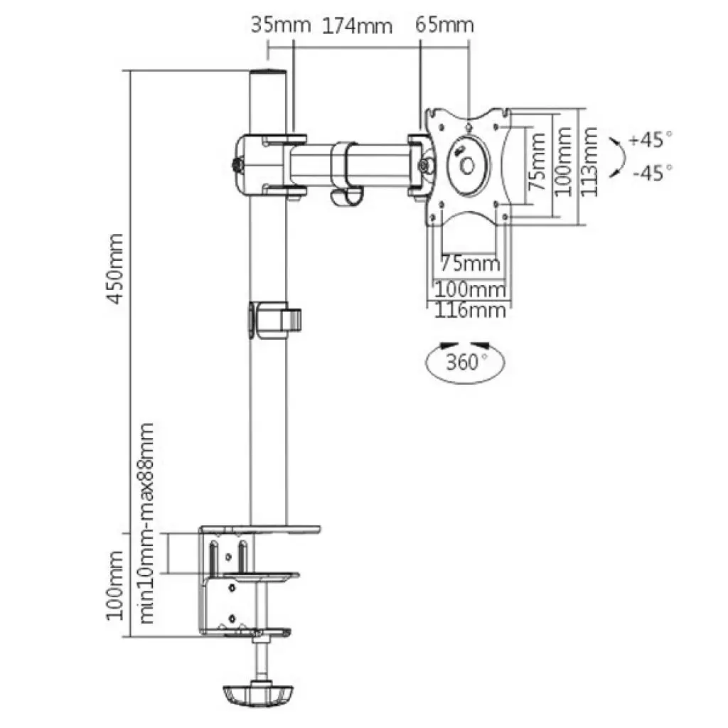 Кронштейн Brateck LDT07-C011 - 1 Кронштейн Brateck LDT07-C011 - 1