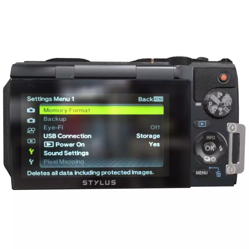 Цифровой фотоаппарат Olympus Tough TG-870 Black (Waterproof - 15m; Wi-Fi; GPS) (V104200BE000) - 2