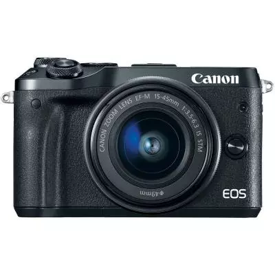 Цифровой фотоаппарат Canon EOS M6 15-45 IS STM Black Kit (1724C043AA) - 1