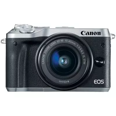 Цифровой фотоаппарат Canon EOS M6 Kit 15-45 IS STM Silver Kit (1725C045) - 1