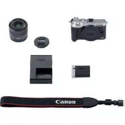 Цифровой фотоаппарат Canon EOS M6 Kit 15-45 IS STM Silver Kit (1725C045) - 7
