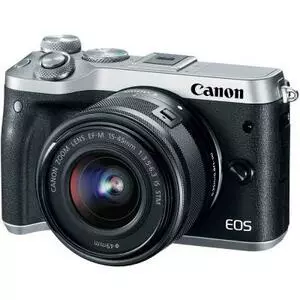 Цифровой фотоаппарат Canon EOS M6 Kit 15-45 IS STM Silver Kit (1725C045)