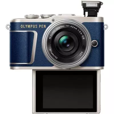 Цифровой фотоаппарат Olympus E-PL9 14-42 mm Pancake Zoom Kit blue/silver (V205092UE000) - 6