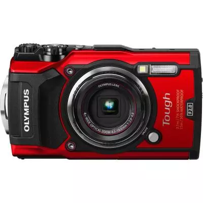 Цифровой фотоаппарат Olympus TG-5 Red (Waterproof - 15m; GPS; 4K; Wi-Fi) + case (V104190RE010)