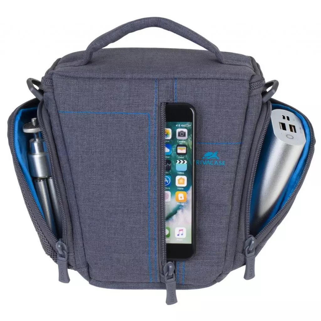 Фото-сумка RivaCase SLR Bag (7501 Canvas Case Small Grey) - 8