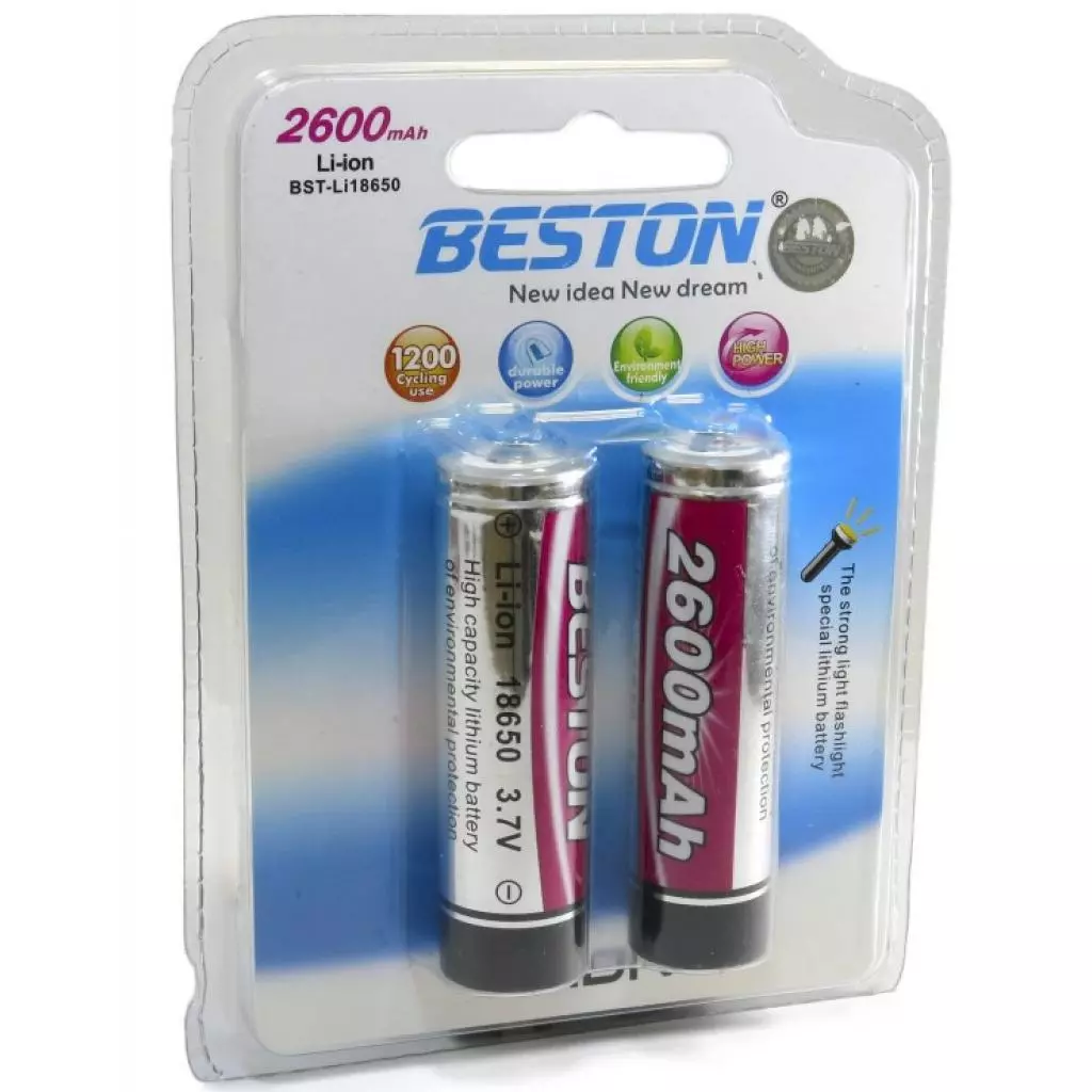 Аккумулятор Beston 18650 2600mAh * 2 (AAB1821)