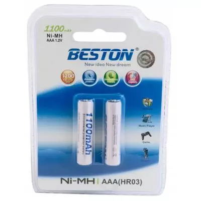 Аккумулятор Beston AAA 1100 mAh Ni-MH * 2 (AAB1828) - 1