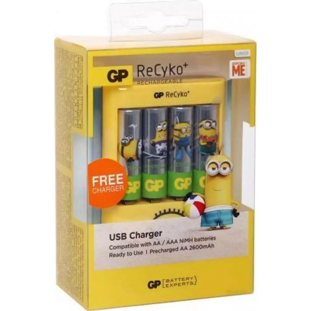 Зарядное устройство для аккумуляторов Gp GP-U411 + AA 2700mAh*4 (U411 270AAHCWA12FMC-2UE4) - 2