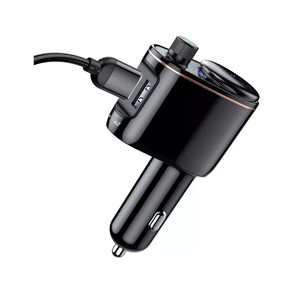 FM модулятор Baseus Lokomotive S-06 Black (CCALL-RH01) - 1