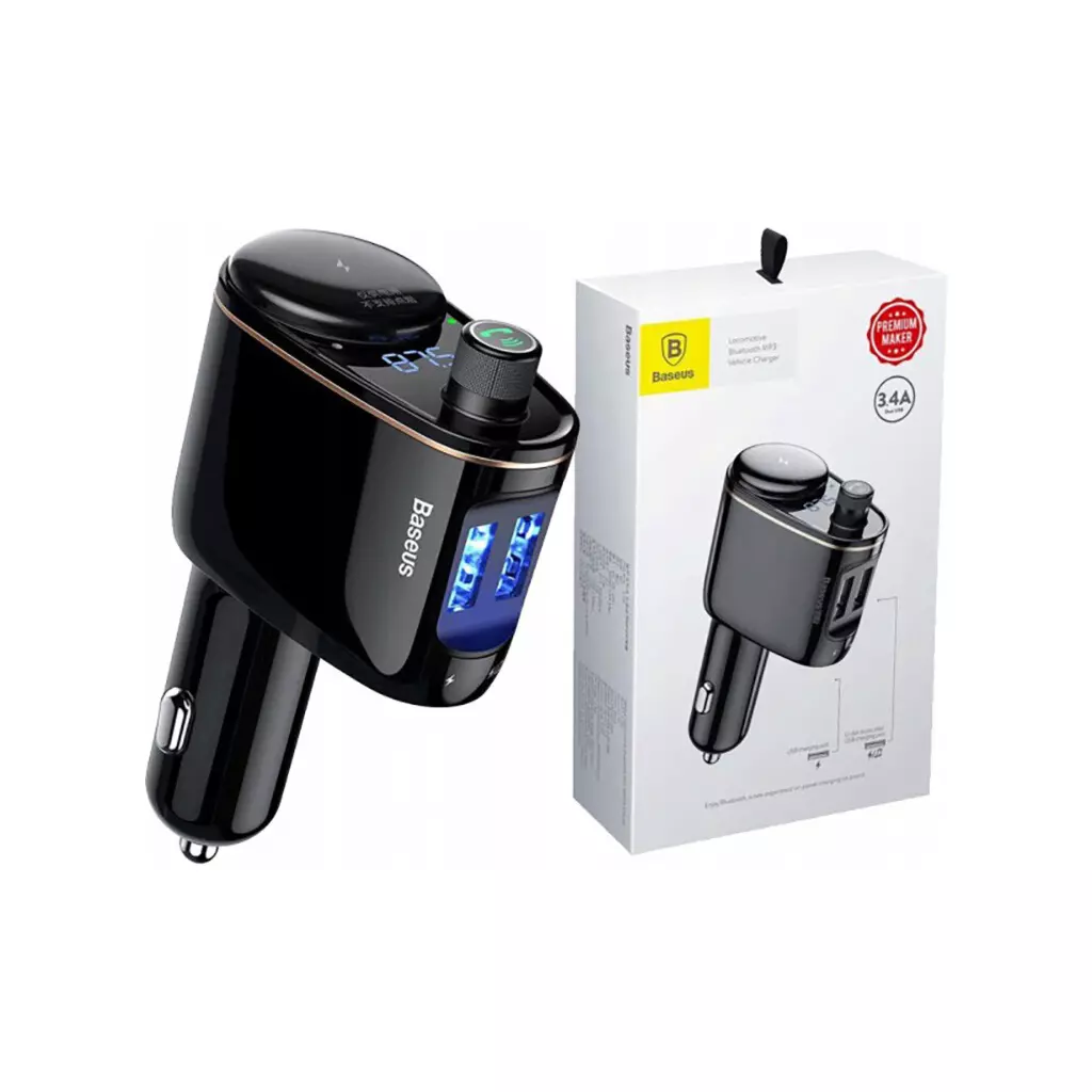 FM модулятор Baseus Lokomotive S-06 Black (CCALL-RH01) - 3