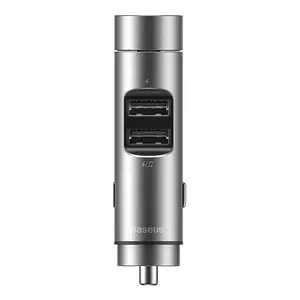 FM модулятор Baseus Energy Column Car Wireless MP3 Charger Silver (CCNLZ-C0S)