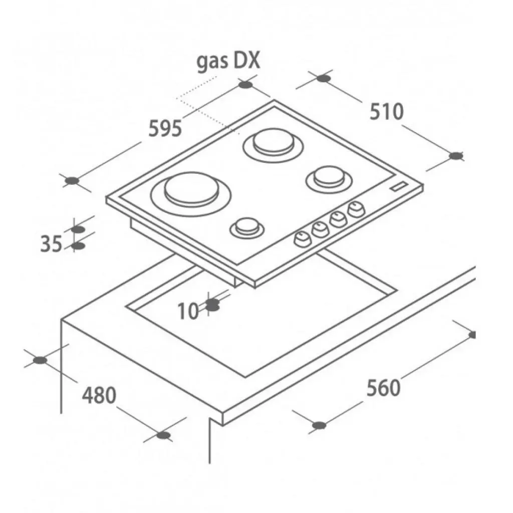 Варочная поверхность Rosieres RTG 64 SFRB - 1