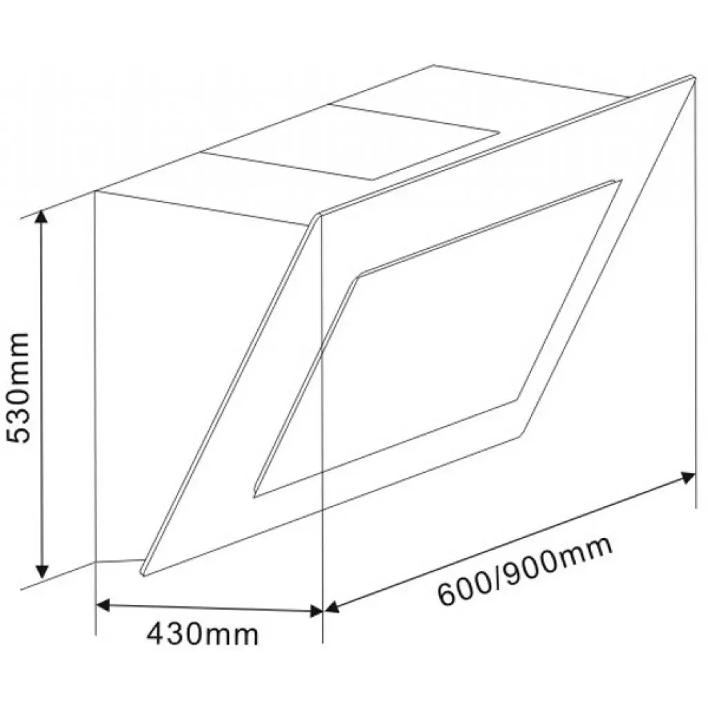 Вытяжка кухонная Universo AMALGAM-W-600-800 - 1 Вытяжка кухонная Universo AMALGAM-W-600-800 - 1
