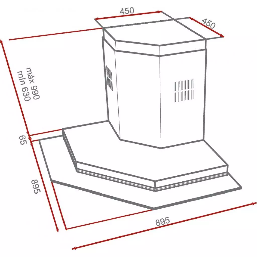Вытяжка кухонная Teka DQ 90 (40477500) - 1