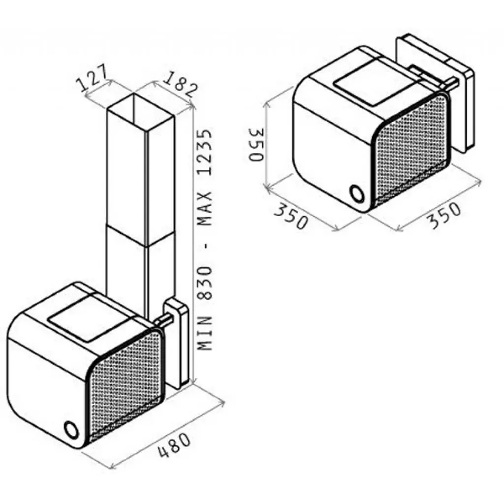 Вытяжка кухонная Elica 35CC DYNAMIQUE RED/F/35 - 1