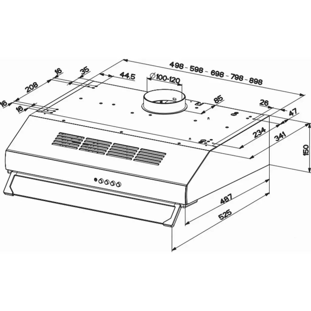 Вытяжка кухонная Faber 741 A60 W Plus - 1