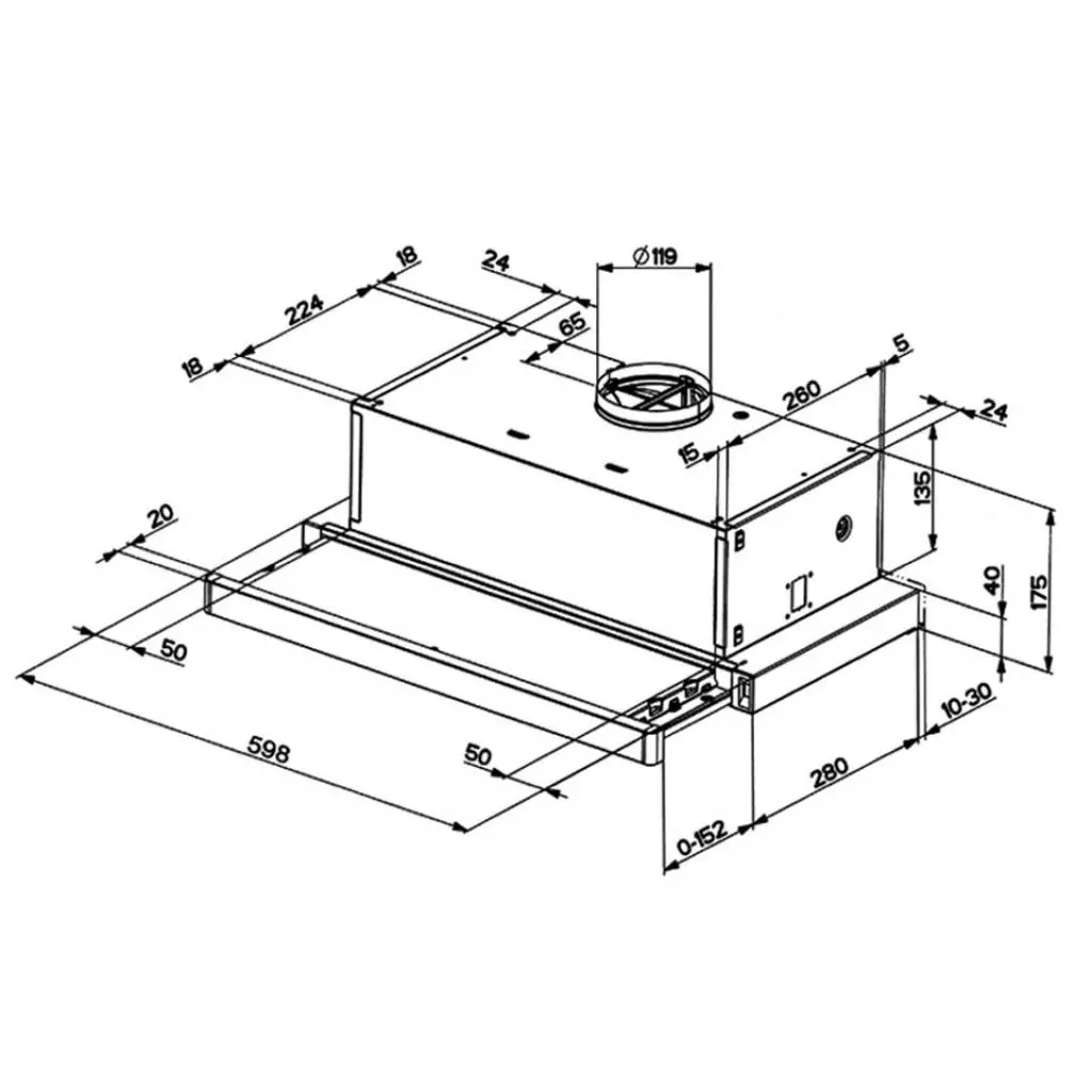 Вытяжка кухонная Faber FLEXA M6 AM/X A60 FB EXP - 1