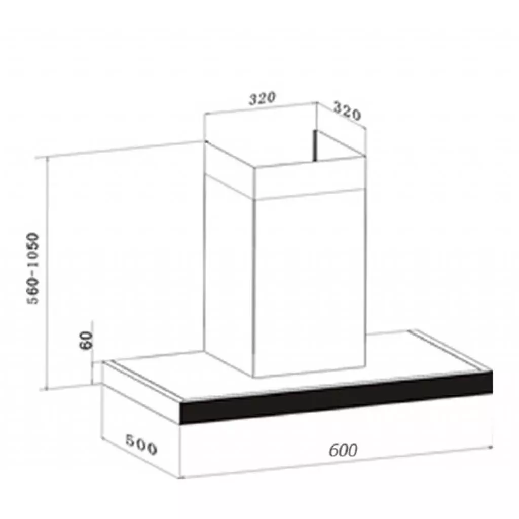 Вытяжка кухонная Interline COLLIDER X/V/W 60 E.S. - 6