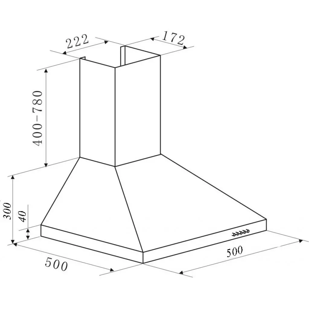 Вытяжка кухонная Interline UNNA X A/50 PB - 1