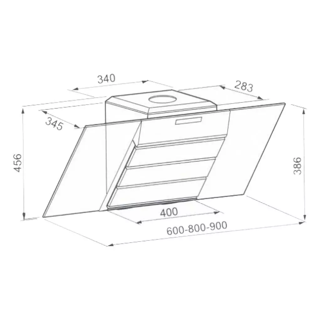 Вытяжка кухонная Zirtal KD-11260 IX/BL - 2