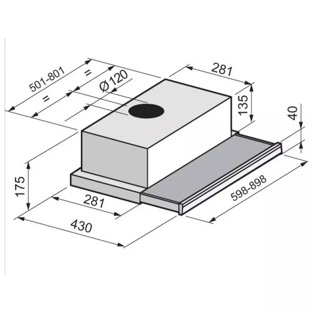 Вытяжка кухонная Zirtal PIPER 50 WH - 1