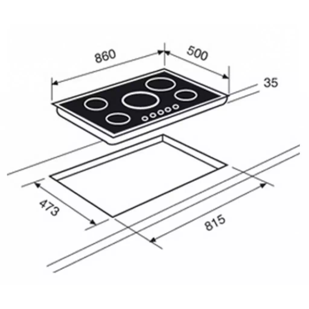 Варочная поверхность Teka EX 90 5G AI AL TR - 1