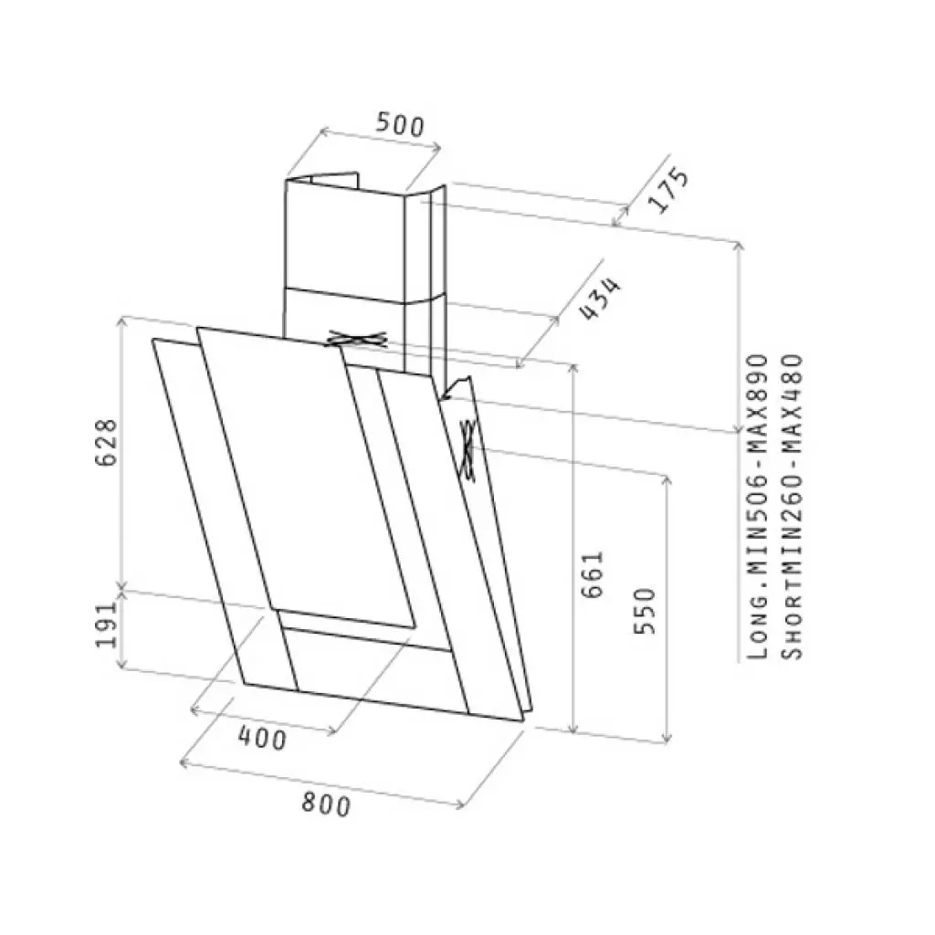 Вытяжка кухонная Elica ICO BL F/80 - 1