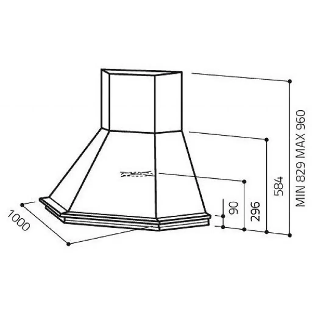 Вытяжка кухонная Elica SMERALDO ANG GO/A/100 T.GREZZO - 1