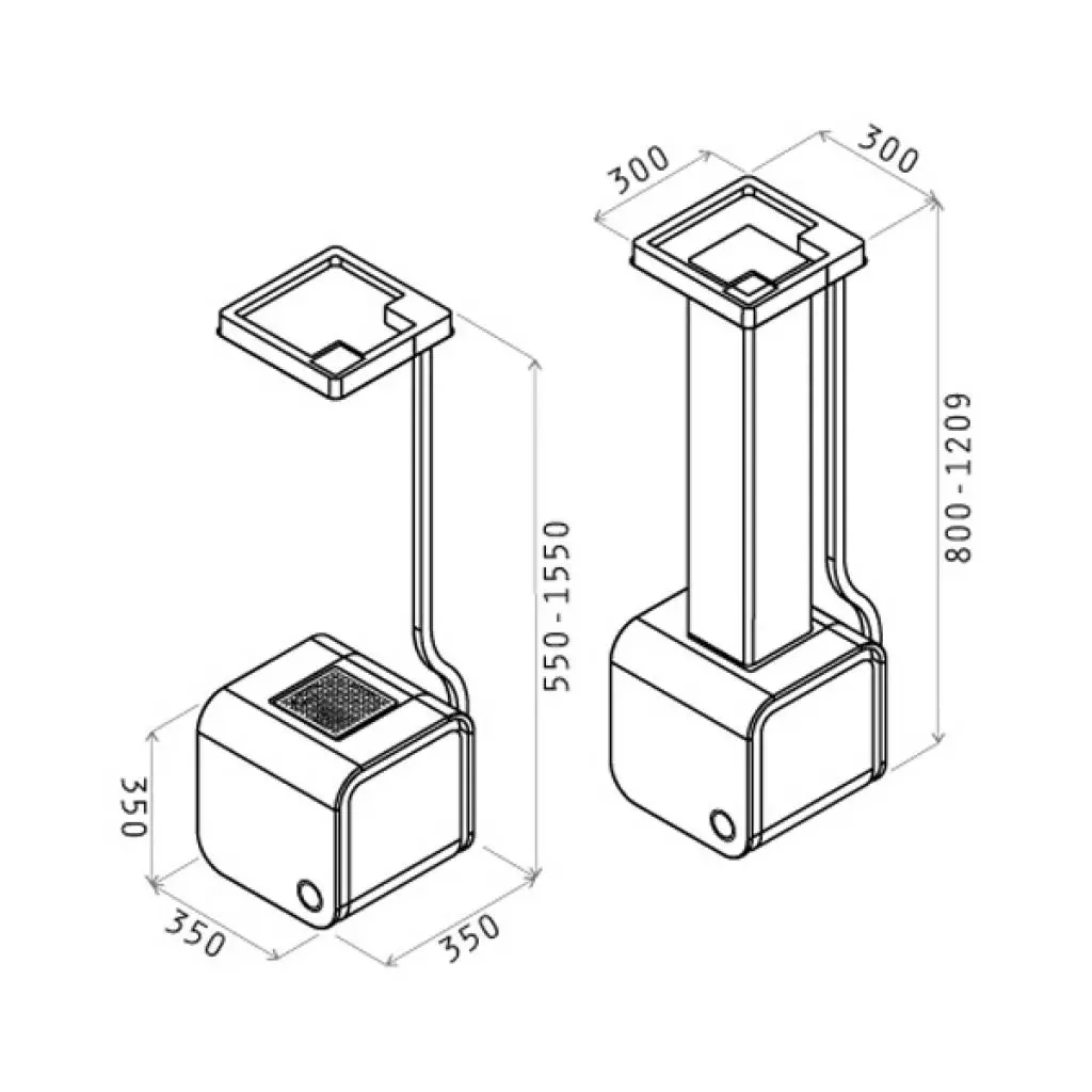 Вытяжка кухонная Elica 35CC ISLAND EVOQUE WHITE/F/35 - 2