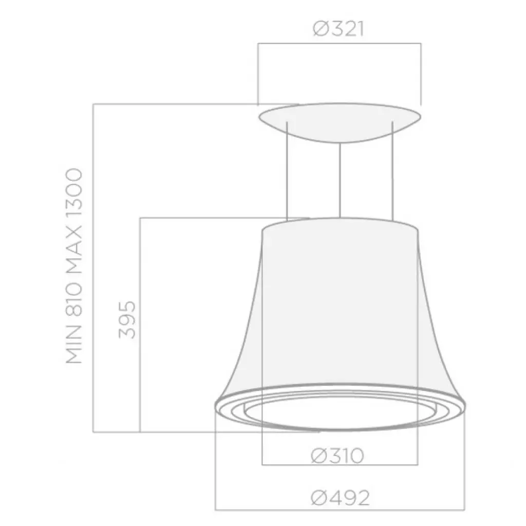 Вытяжка кухонная Elica AUDREY HEAVYMETAL/F/49 - 1