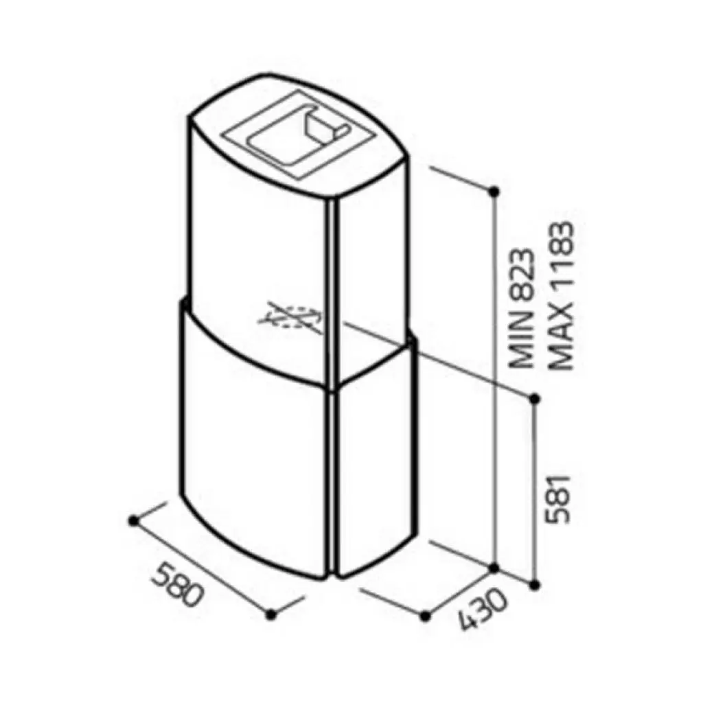 Вытяжка кухонная Elica CHROME EDS IX/A/58 - 1