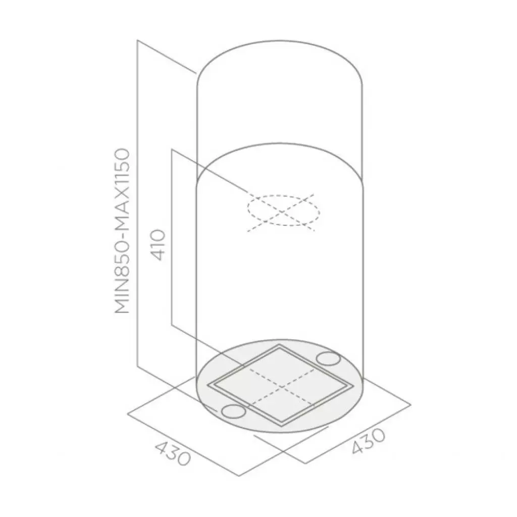 Вытяжка кухонная Elica TUBE PRO ISLAND WH/A/43 - 1
