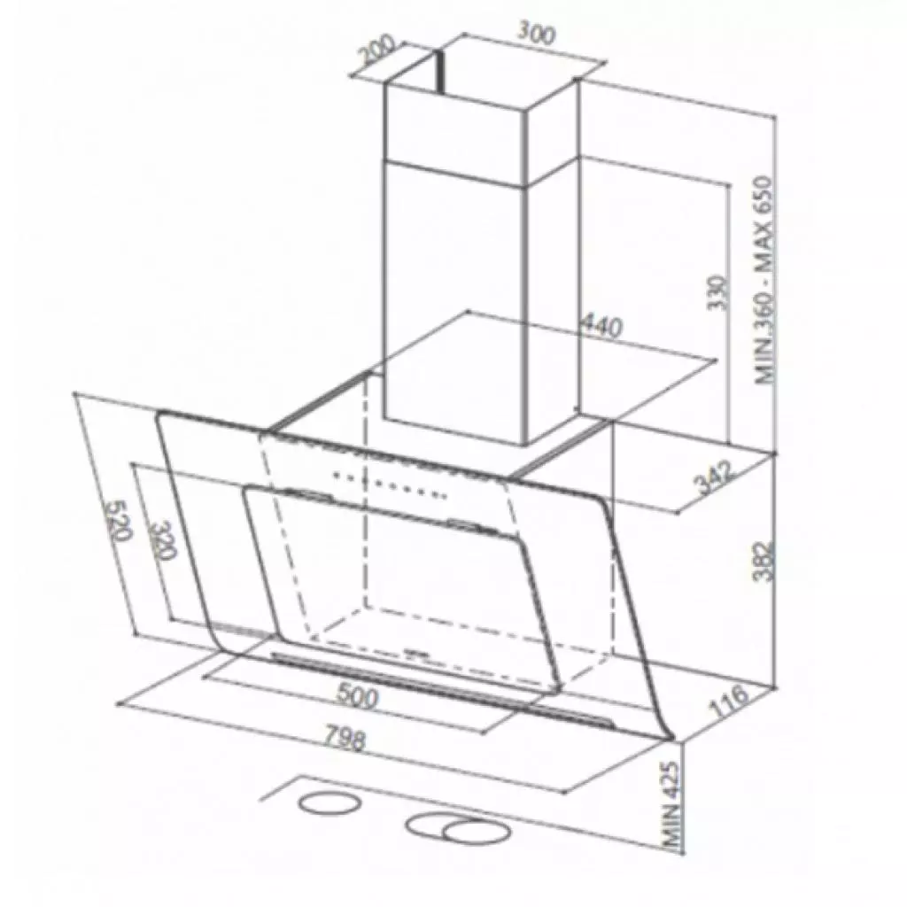 Вытяжка кухонная Faber INFINITY WH A80 - 1